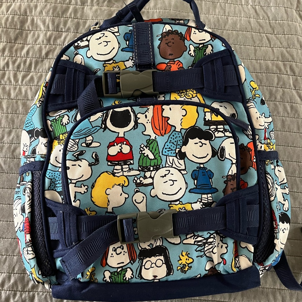 Pottery Barn Peanuts kids backpack and lunch set
